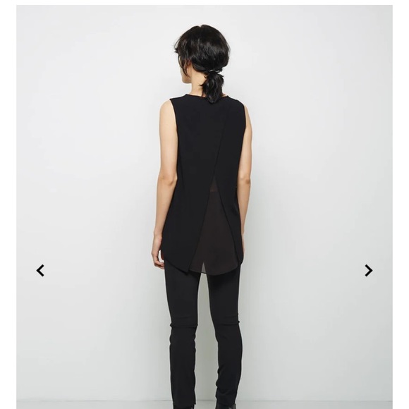 Rag & Bone Harper split back top black size M - Picture 10 of 15